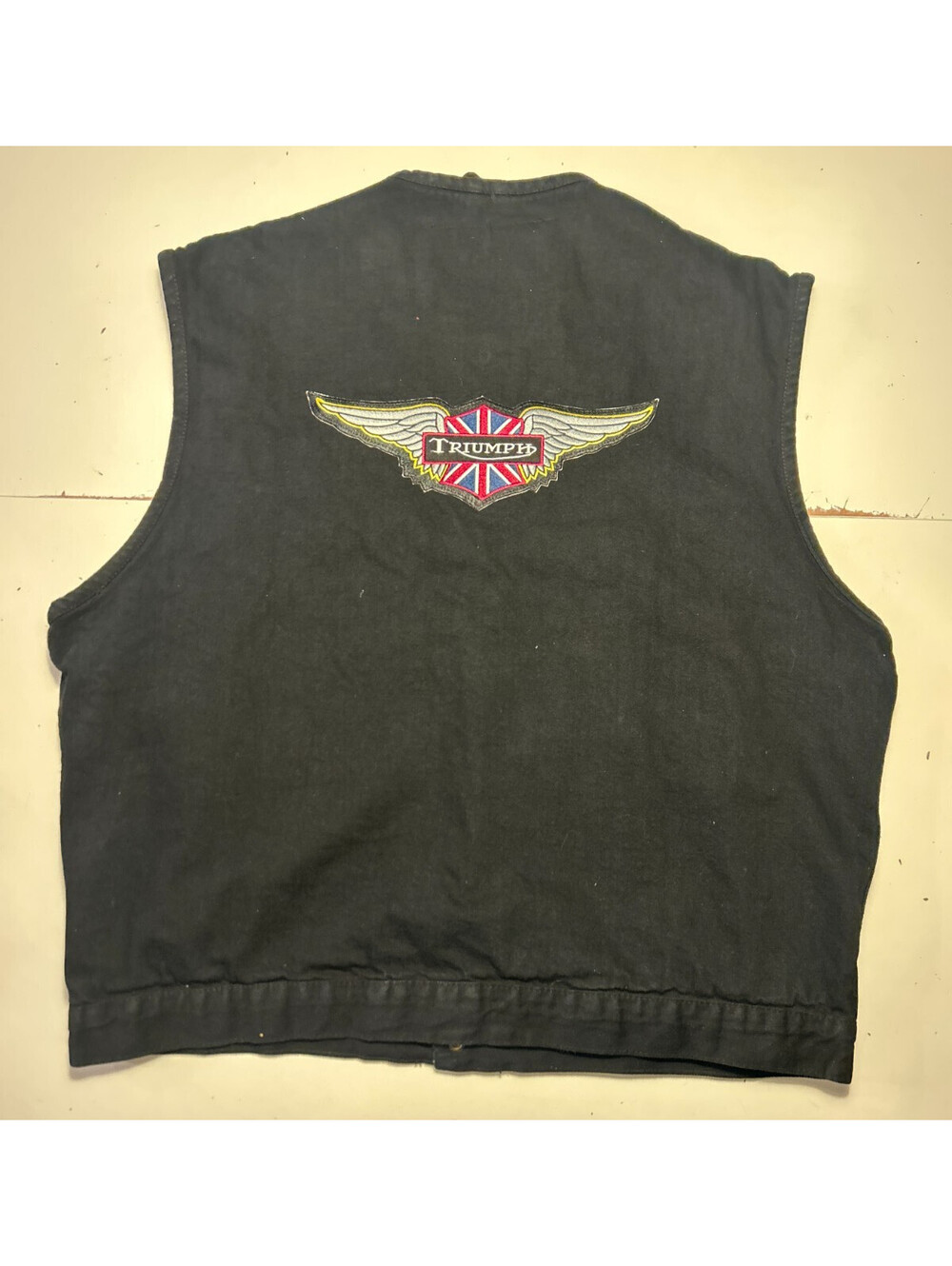 M Boss Motorcycle Apparel Mens Sz XXXL Black Triumph Embroidered Vest Club Style